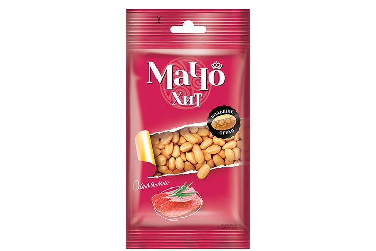 «МачоХит», арахис цельный, жареный, со вкусом салями, 50 г