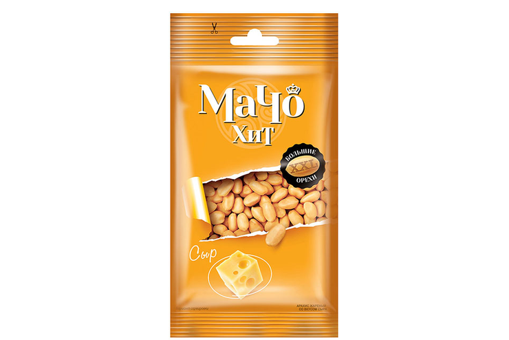 «МачоХит», арахис цельный, жареный, со вкусом сыра, 50 г