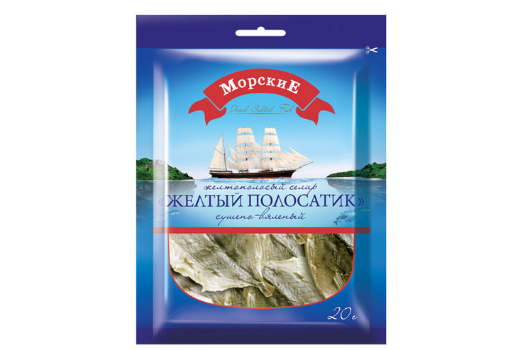«МорскиЕ», жёлтый полосатик сушёно-вяленый, 20 г «МорскиЕ», жёлтый полосатик сушёно-вяленый, 20 г