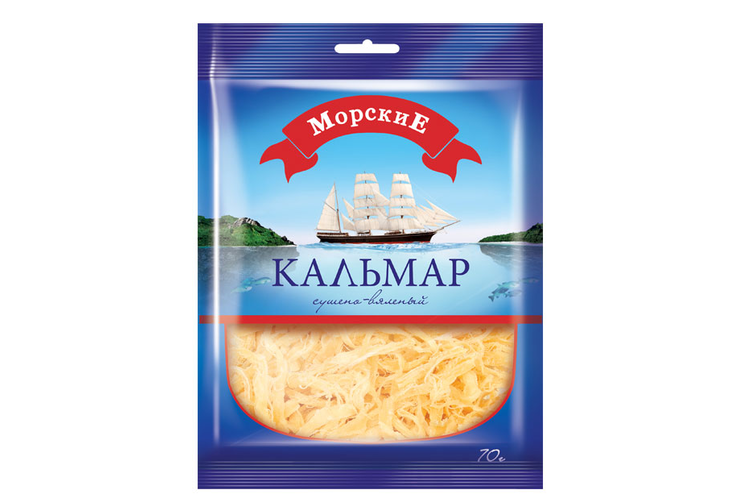 «МорскиЕ», кальмар сушёно-вяленый, 70 г «МорскиЕ», кальмар сушёно-вяленый, 70 г