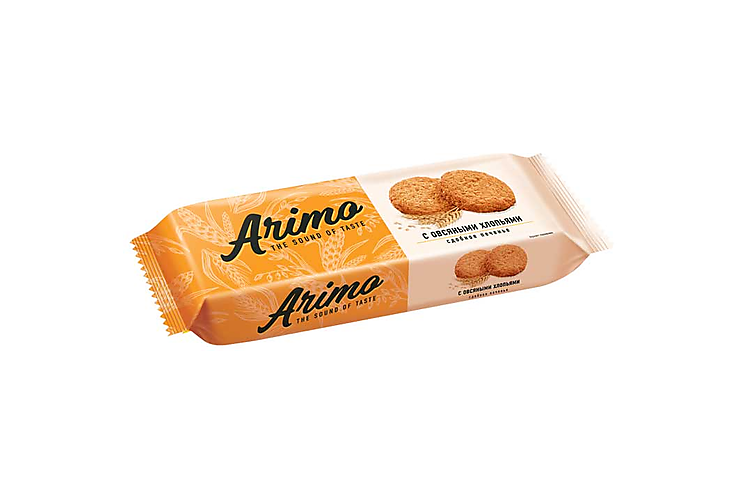 «Arimo», печенье с овсяными хлопьями, сдобное, 180 г