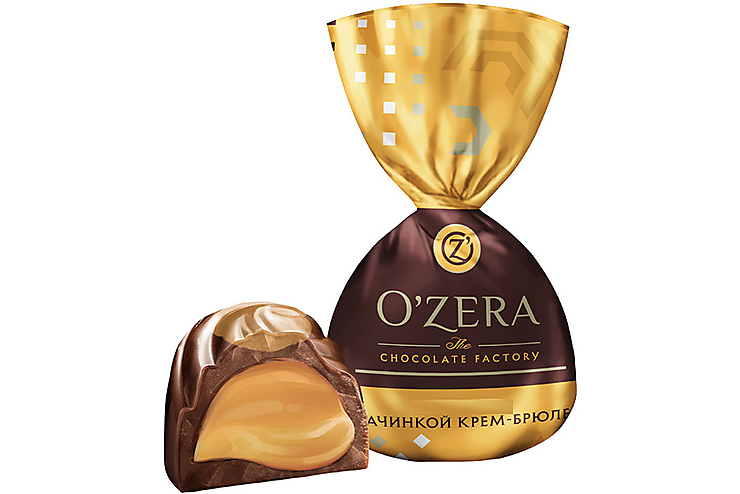 «O'Zera», конфеты с молочно-сливочной начинкой со вкусом крем-брюле (упаковка 1 кг)