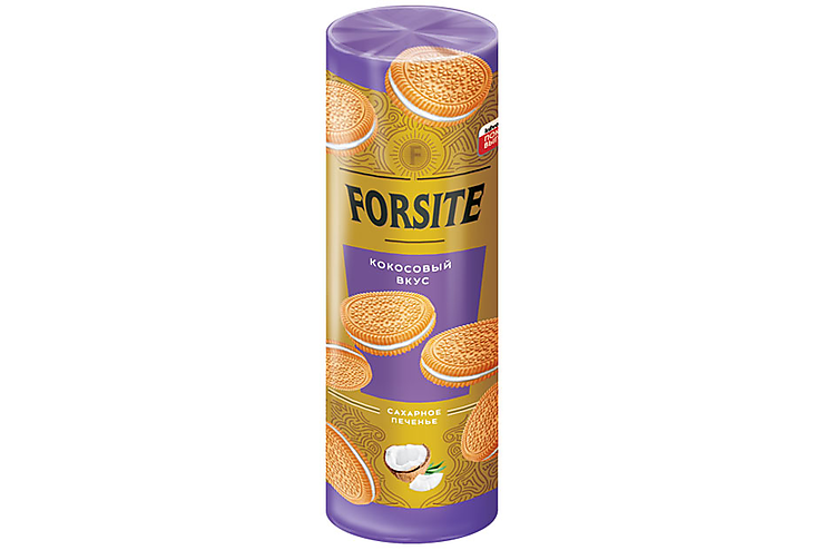 «Forsite», печенье-сэндвич с кокосовым вкусом, 208 г