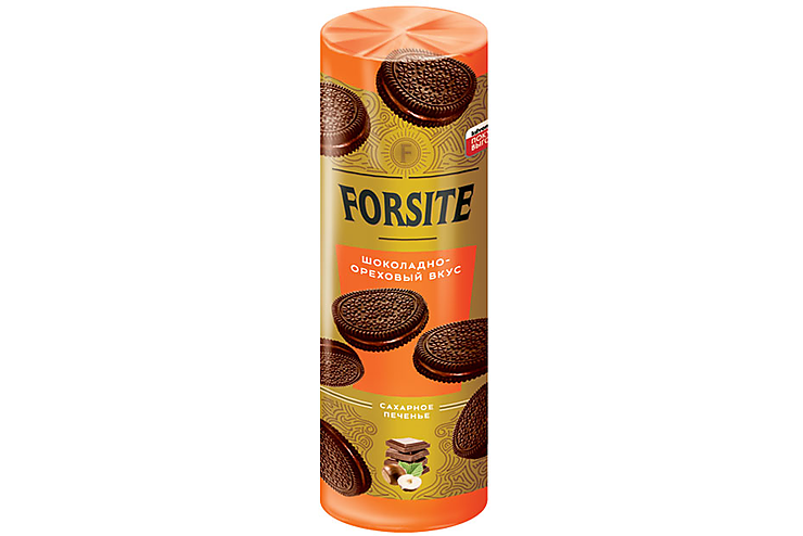 «Forsite», печенье–сэндвич с шоколадно-ореховым вкусом, 208 г