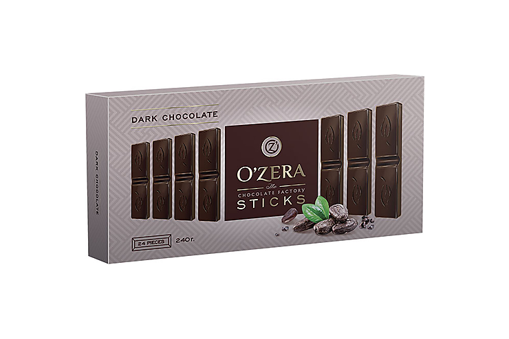 «O'Zera», шоколад горький Dark, в форме стиков, 240 г