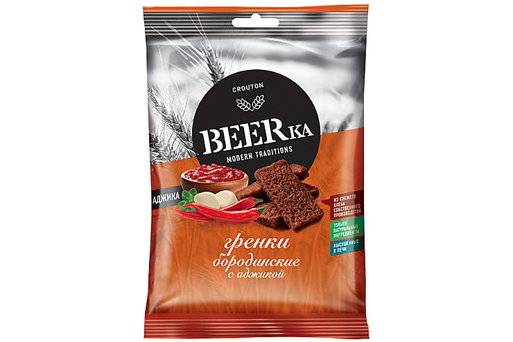 «Beerka», гренки со вкусом аджики, 60 г
