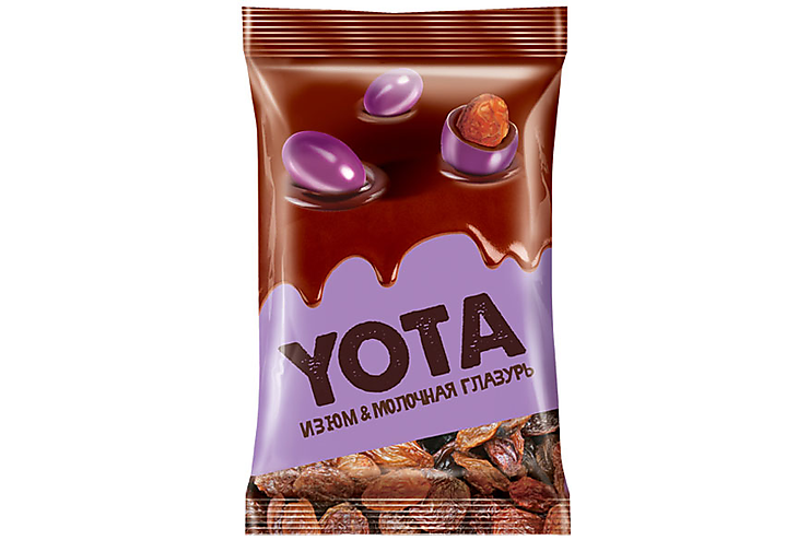 «Yota», изюм в молочно-шоколадной и цветной глазури, 150 г