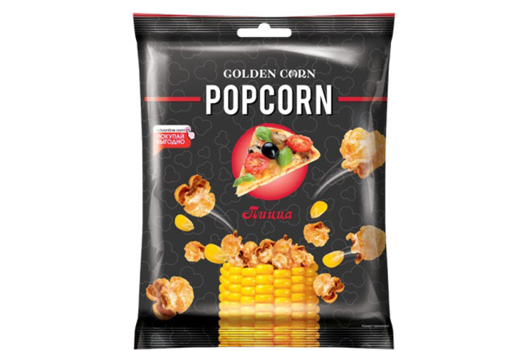 «Golden Corn», попкорн со вкусом пиццы, 35 г «Golden Corn», попкорн со вкусом пиццы, 35 г