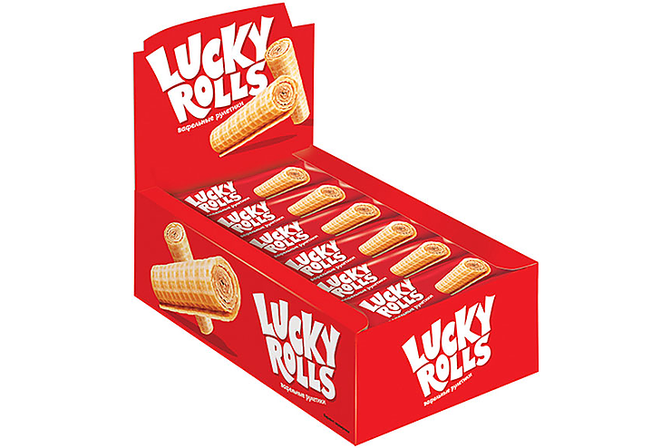 «Lucky Rolls», вафельные рулетики со вкусом сгущённого молока, 16 г