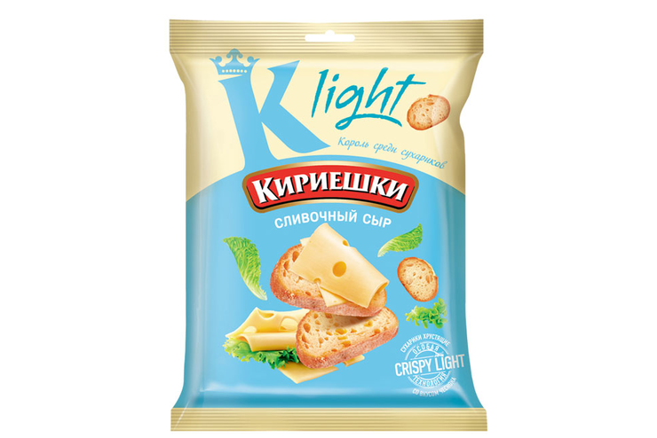 «Кириешки Light», сухарики со вкусом сливочного сыра, 33 г