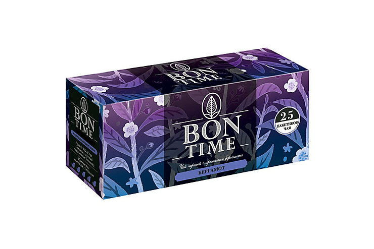 «Bontime», чай черный с ароматом бергамота, 25 пакетиков, 50 г
