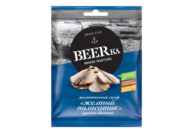 «Beerka», жёлтый полосатик сушёно-вяленый, 40 г