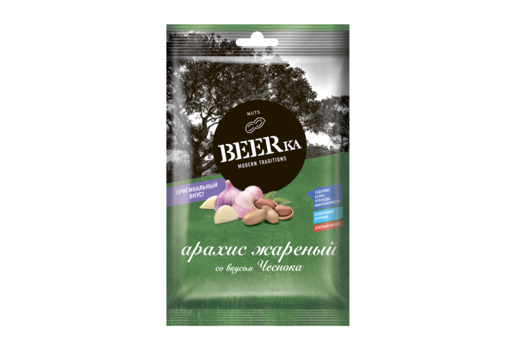 Арахис «Beerka» жареный со вкусом чеснока, 90 г Арахис «Beerka» жареный со вкусом чеснока, 90 г