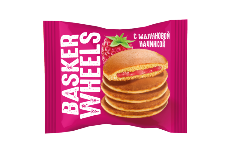 Бисквит «Basker Wheels» с малиновой начинкой, 36 г Бисквит «Basker Wheels» с малиновой начинкой, 36 г