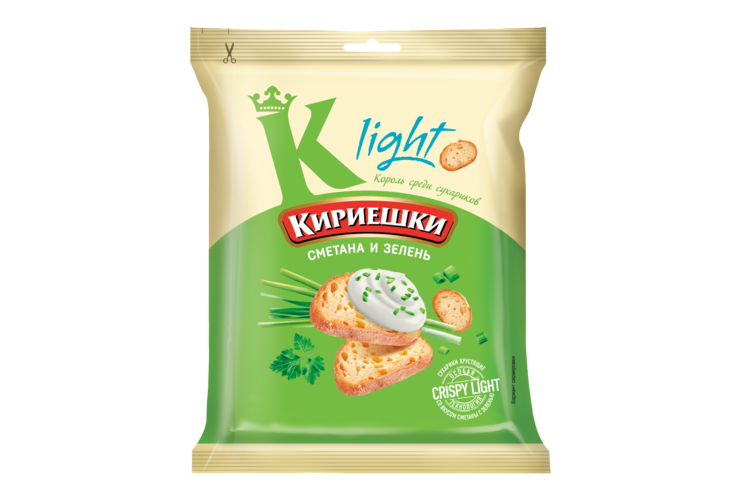Сухарики «Кириешки Light» со вкусом сметаны и зелени, 80 г Сухарики «Кириешки Light» со вкусом сметаны и зелени, 80 г