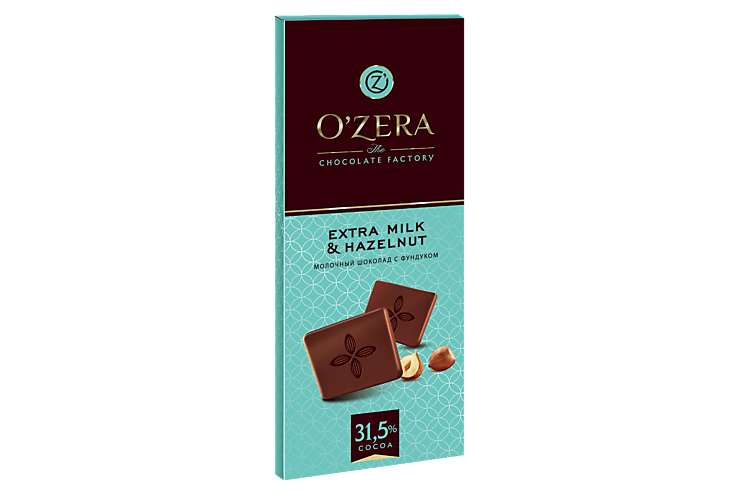 Шоколад молочный «O'Зera» Extra milk & Hazelnut, 90 г