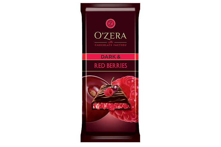 Шоколад горький «O'Зera» Dark & Red berries, 90 г
