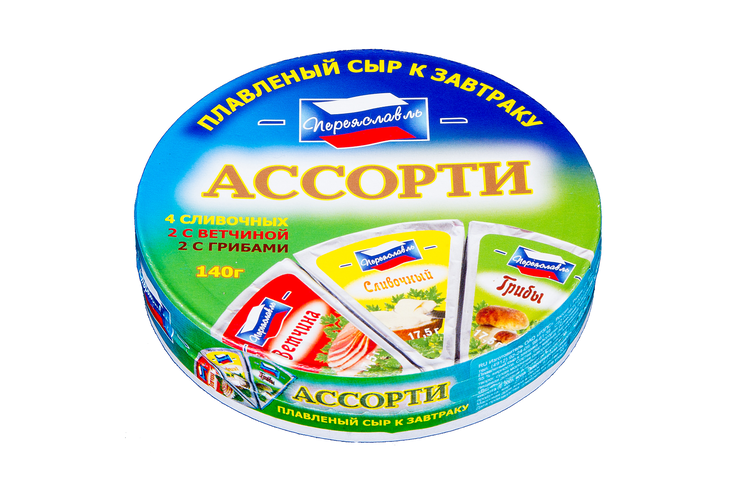 Сыр плавленый 40% «Переяславль» ассорти, 140 г – купить по приятной ...