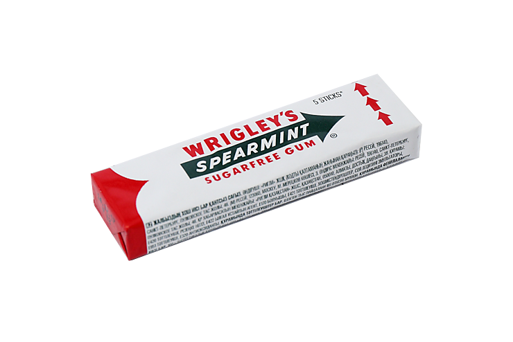 Жевательная резинка «Wrigley`s  Spearmint» с ароматом мяты без сахара, 13 г