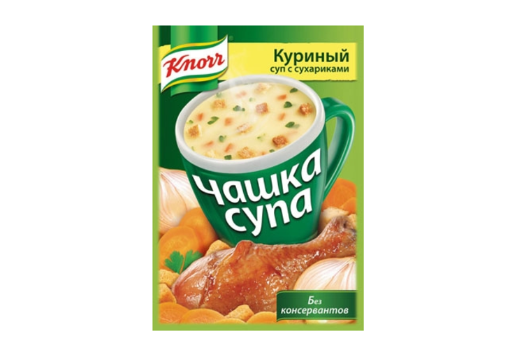 Суп куриный «Knorr Чашка супа» с сухариками, 16 г Суп куриный «Knorr Чашка супа» с сухариками, 16 г