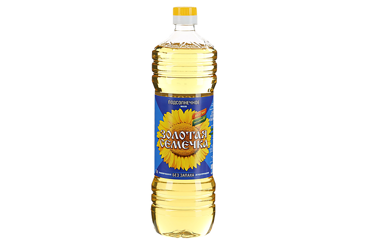 Масло подсолнечное «Золотая семечка» рафинированное дезодорированное, 1 л
