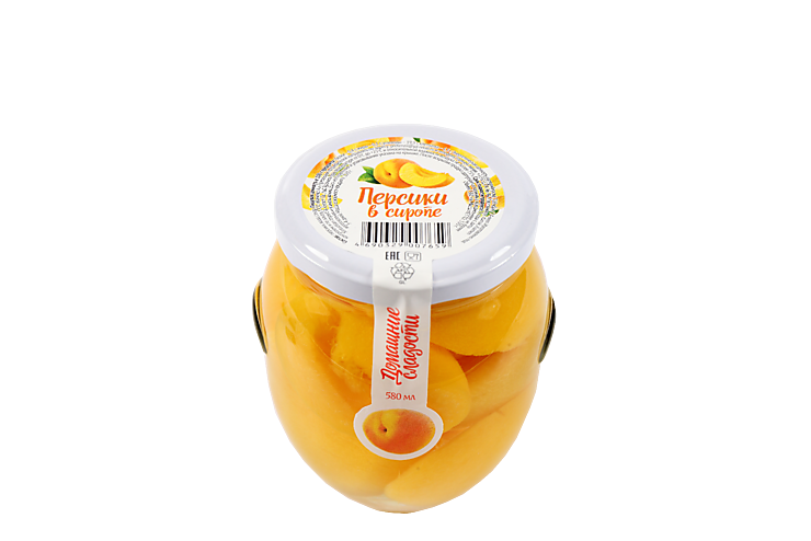 Персики в сиропе «Домашние сладости», 580 г
