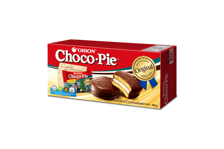 Печенье «Orion» Choco Pie, 6 штук, 180 г Печенье «Orion» Choco Pie, 6 штук, 180 г