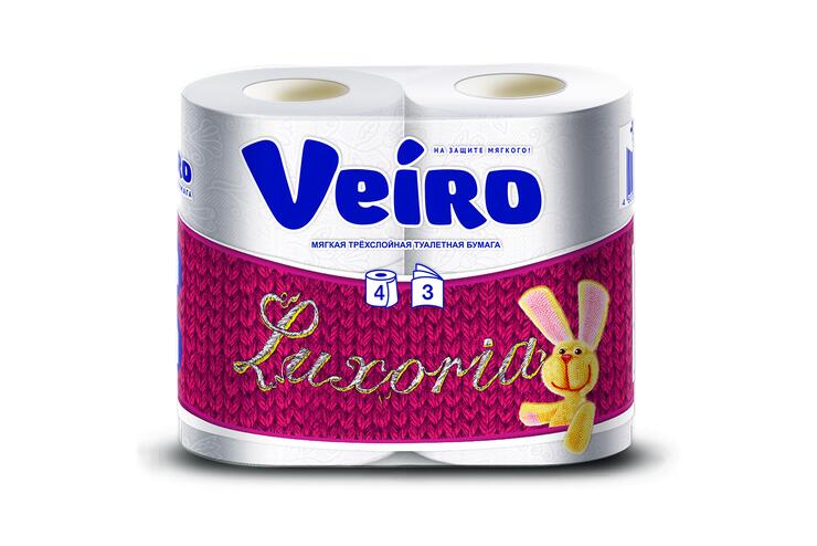 Туалетная бумага трехслойная «Veiro» LUXORIA