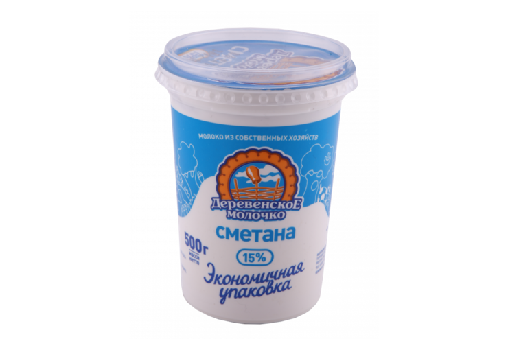 Сметана 15% «Деревенское молочко», 500 г Сметана 15% «Деревенское молочко», 500 г