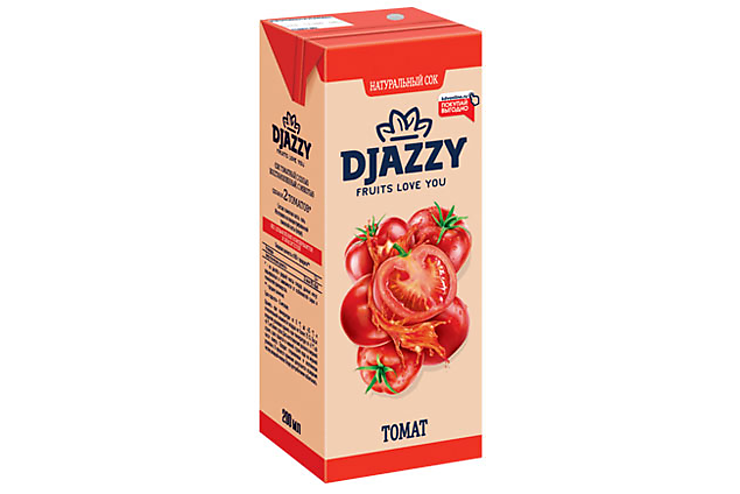 «Djazzy», сок томатный, с мякотью, 0.2л