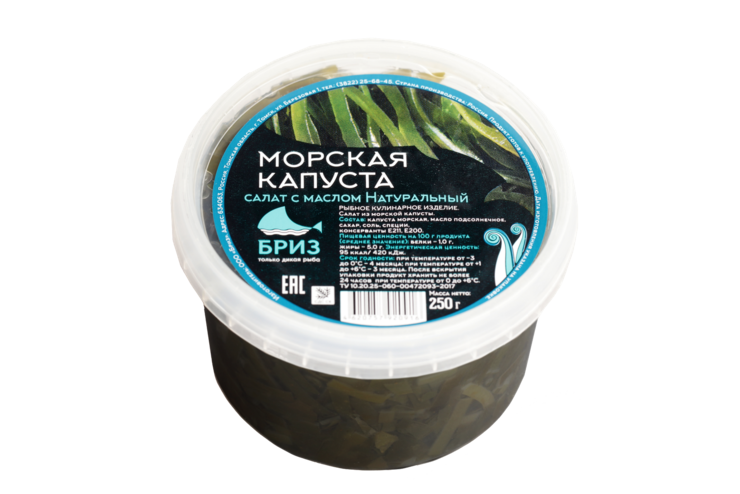 Морская капуста «Бриз» Салат с маслом, 250 г Морская капуста «Бриз» Салат с маслом, 250 г