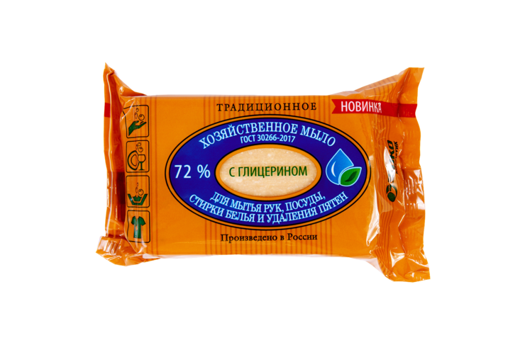 Мыло хозяйственное твердое с глицерином, 150 г Мыло хозяйственное твердое с глицерином, 150 г