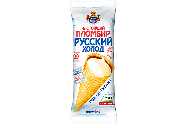 Мороженое «Русский Холодъ» Настоящий пломбир, 110 г