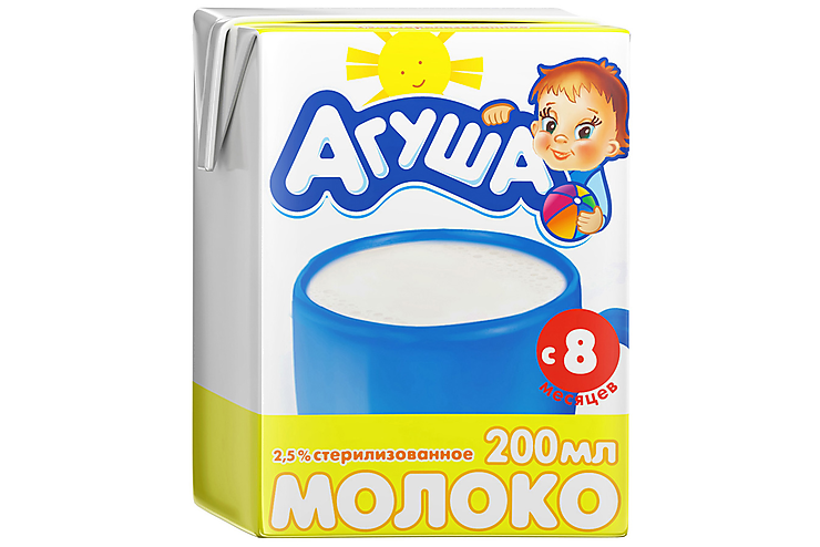 Молоко детское 2.5% «Агуша», 200 мл