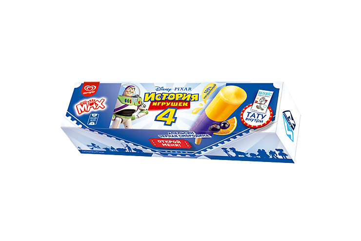 Мороженое «Инмарко» фруктовый лед MAX «История игрушек 4», 48 г