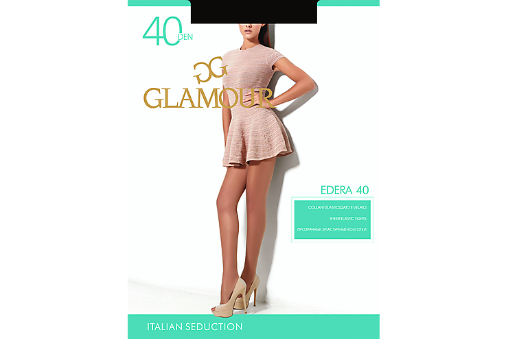Колготки женские «Glamour Edera» 40den, nero, size 4