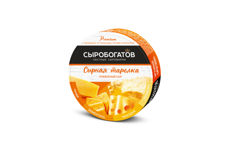Сыр плавленый «Сыробогатов» «Сырная тарелка» круг, 130 г Сыр плавленый «Сыробогатов» «Сырная тарелка» круг, 130 г