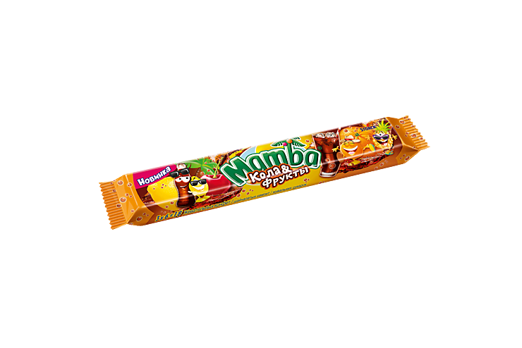 Жевательные конфеты «Mamba» со вкусом колы и фруктов, 79 г