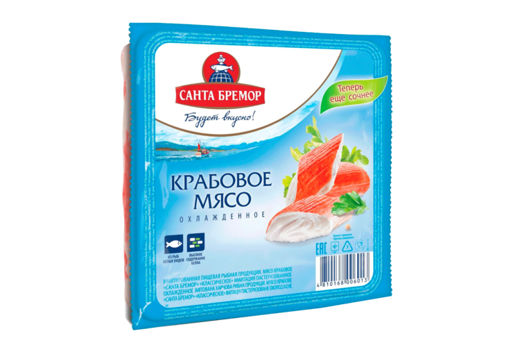 Крабовое мясо «Санта Бремор», 200 г – купить по приятной цене с ...