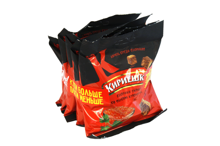 Сухарики «Кириешки» со вкусом красной икры, 5 шт, 200 г – купить по ...