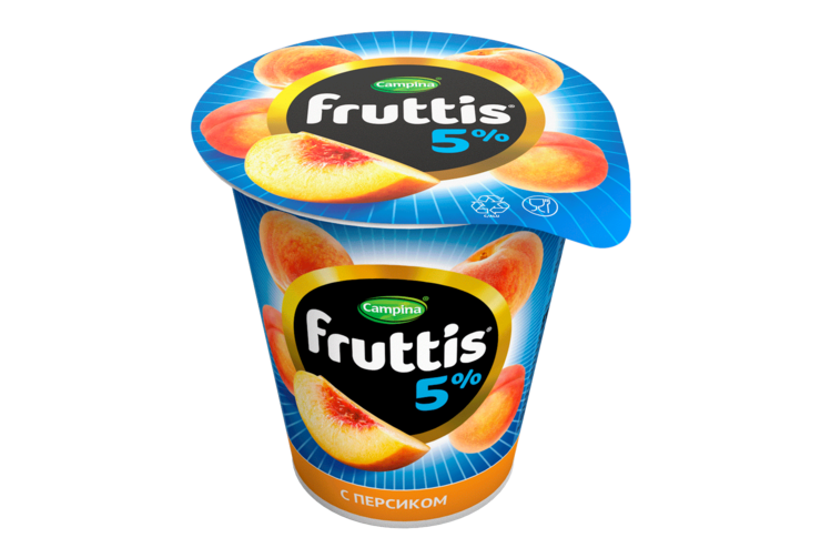 Йогуртный продукт 5% «Fruttis» сливочное лакомство персик, 290 г Йогуртный продукт 5% «Fruttis» сливочное лакомство персик, 290 г
