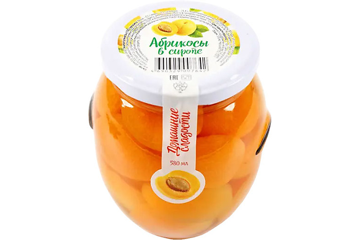 «Домашние сладости», абрикосы консервированные, 530 г