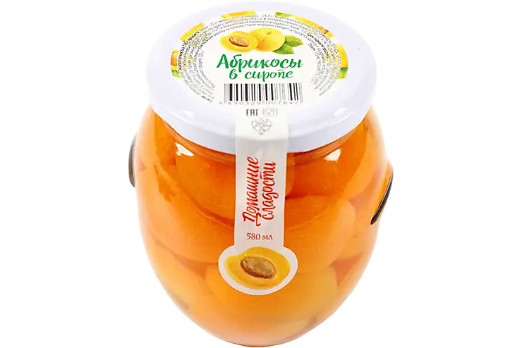 «Домашние сладости», абрикосы консервированные, 530 г