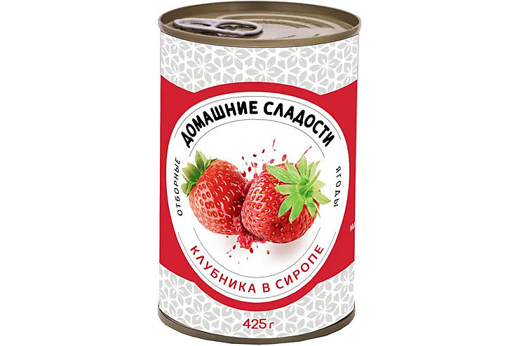 «Домашние сладости», клубника консервированная, 410 г