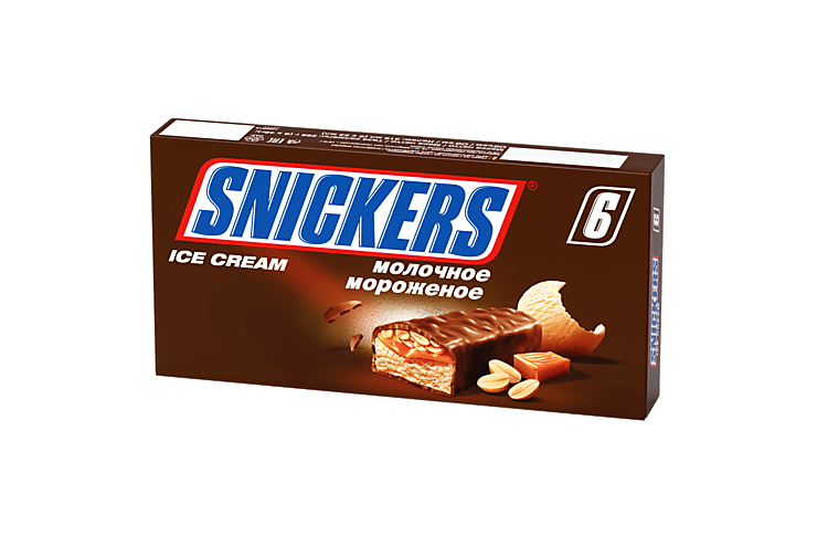 Мороженое «Snickers» 6 батончиков, 288 г