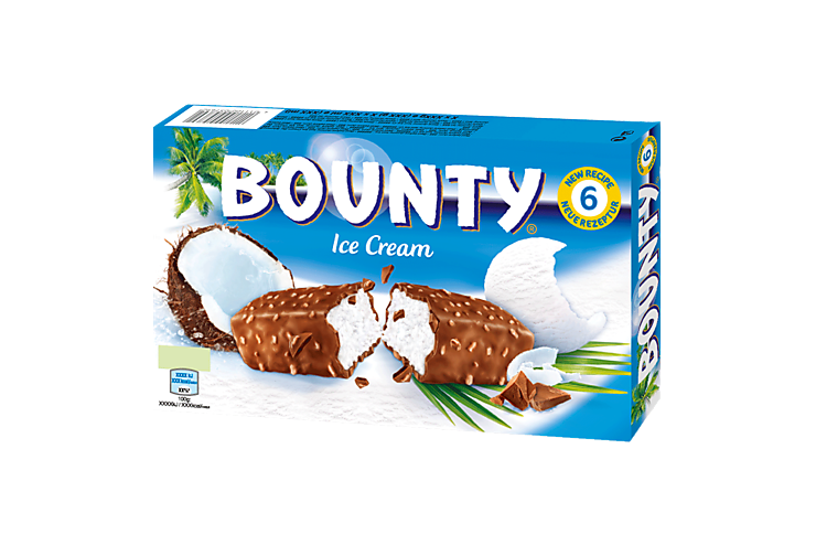 Мороженое «Bounty» 6 батончиков, 234 г