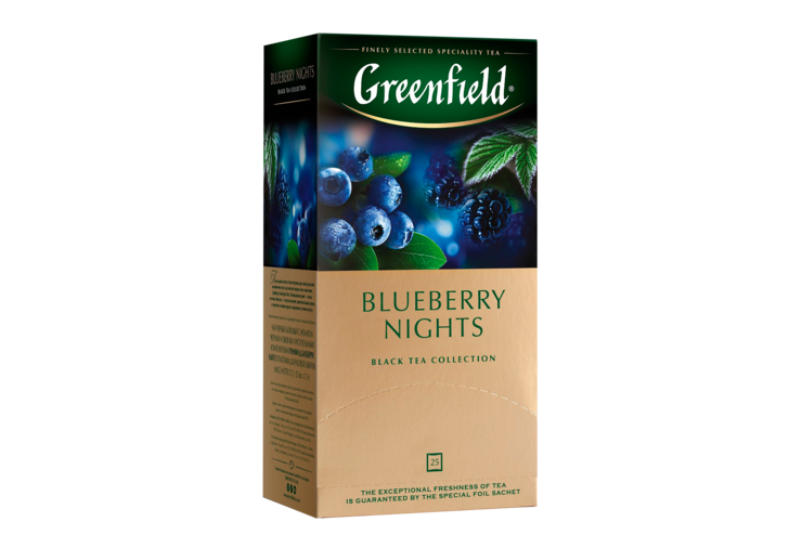 Чай черный «Greenfield» Blueberry Nights, 25 пакетиков Чай черный «Greenfield» Blueberry Nights, 25 пакетиков