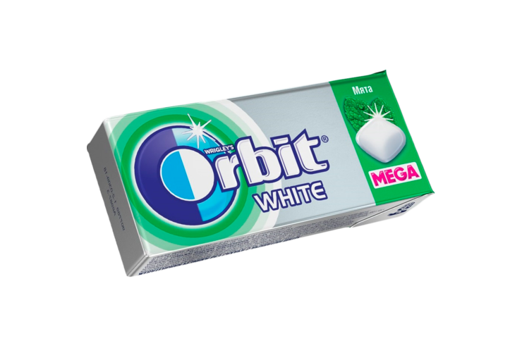 Жевательная резинка «Orbit» White Мята, 16 г Жевательная резинка «Orbit» White Мята, 16 г