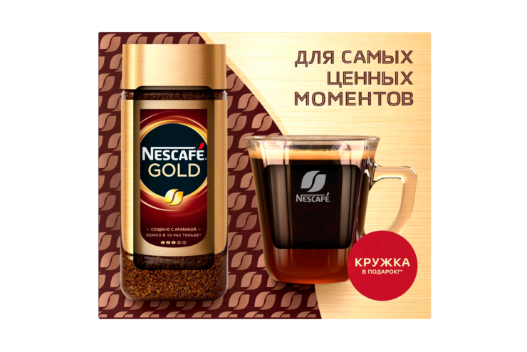 Набор кофе «Nescafe Gold» + кружка, 95 г – купить по приятной цене с ...