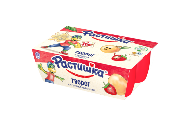 Творог 3.5% «Растишка» Клубника-абрикос, 270 г – купить по приятной ...